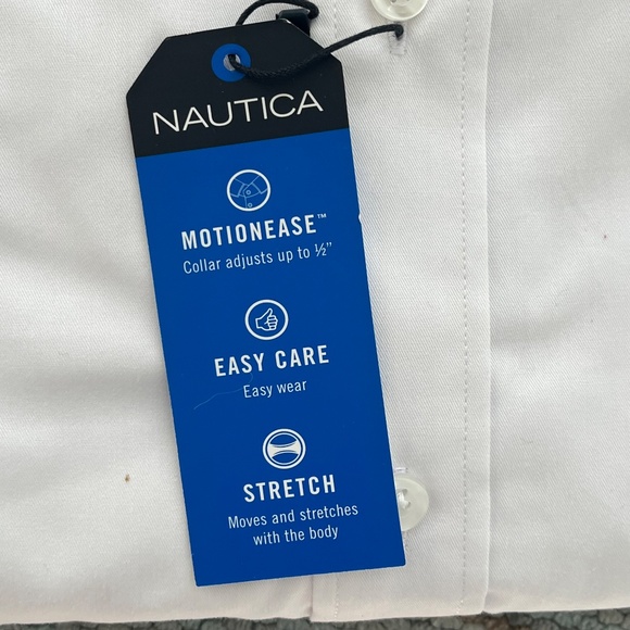 Men's Dress Shirt Nautica - White NEW WITH TAGS - Picture 4 of 4